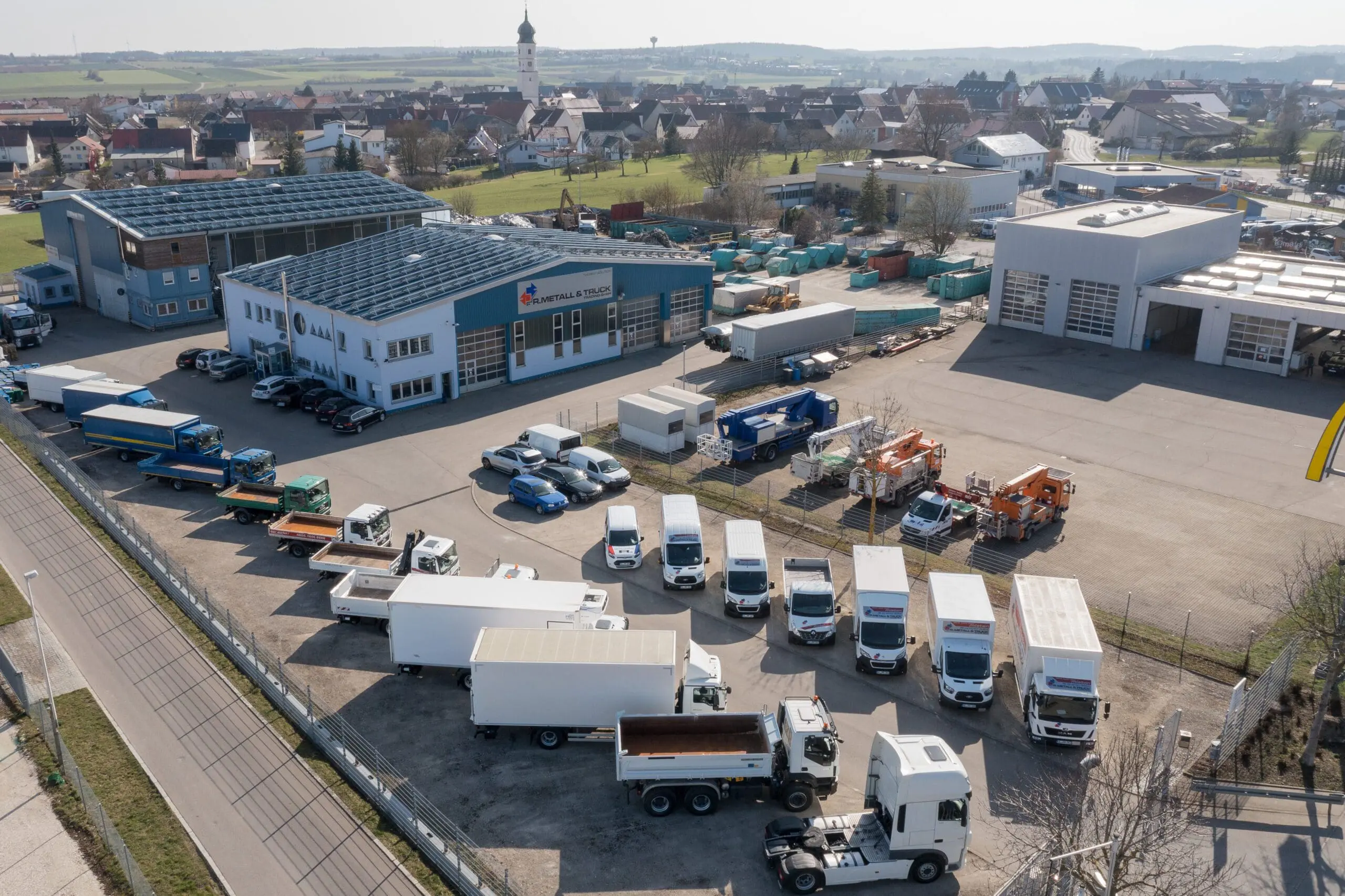 Luftaufnahme Betriebsgelände R. Metall & Truck Trading GmbH